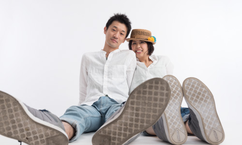 結婚写真撮影の様子