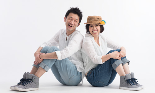 結婚写真撮影の様子